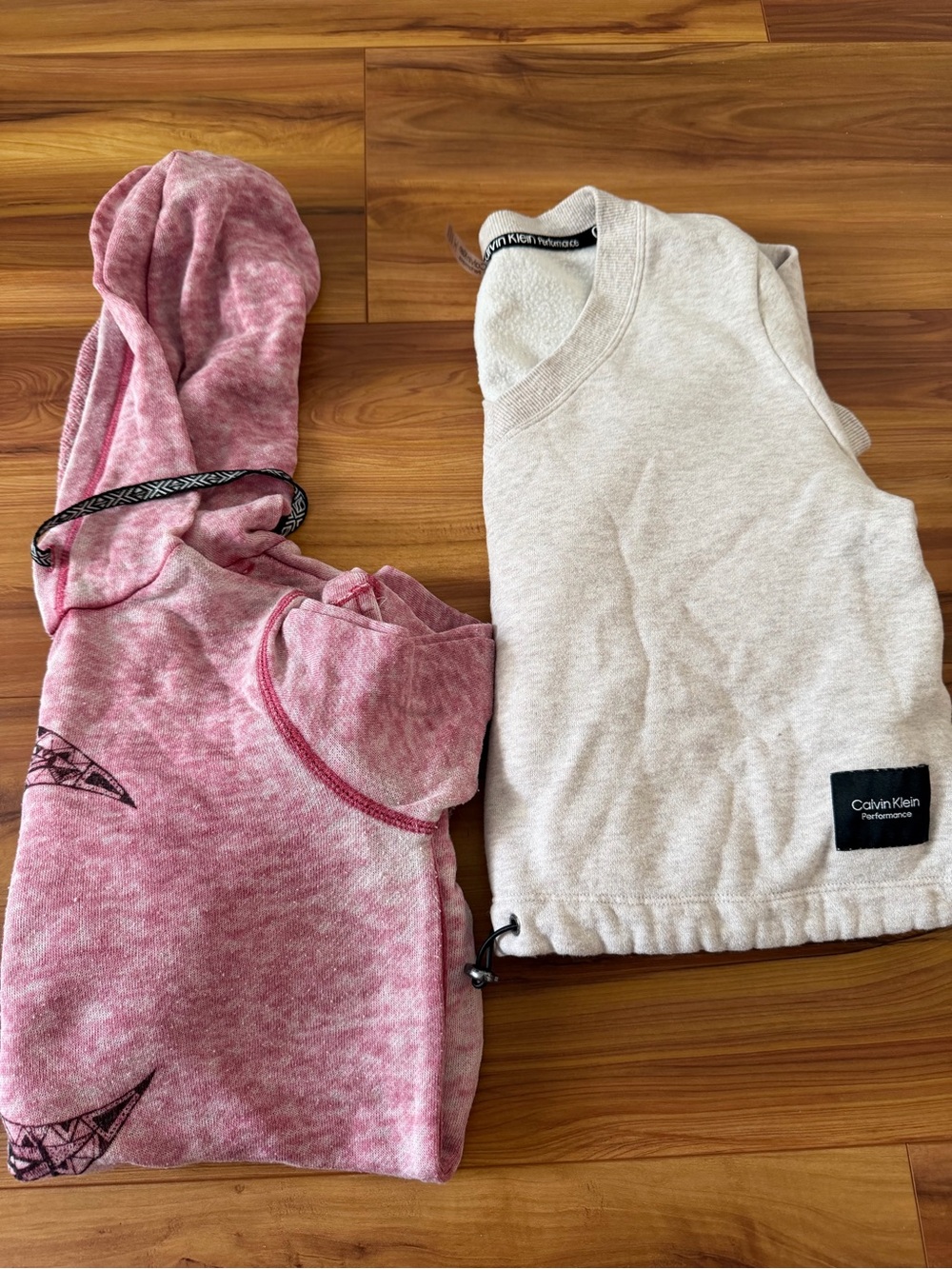 Calvin Klein Cream Sweatshirt and Pink Hooded Billabong